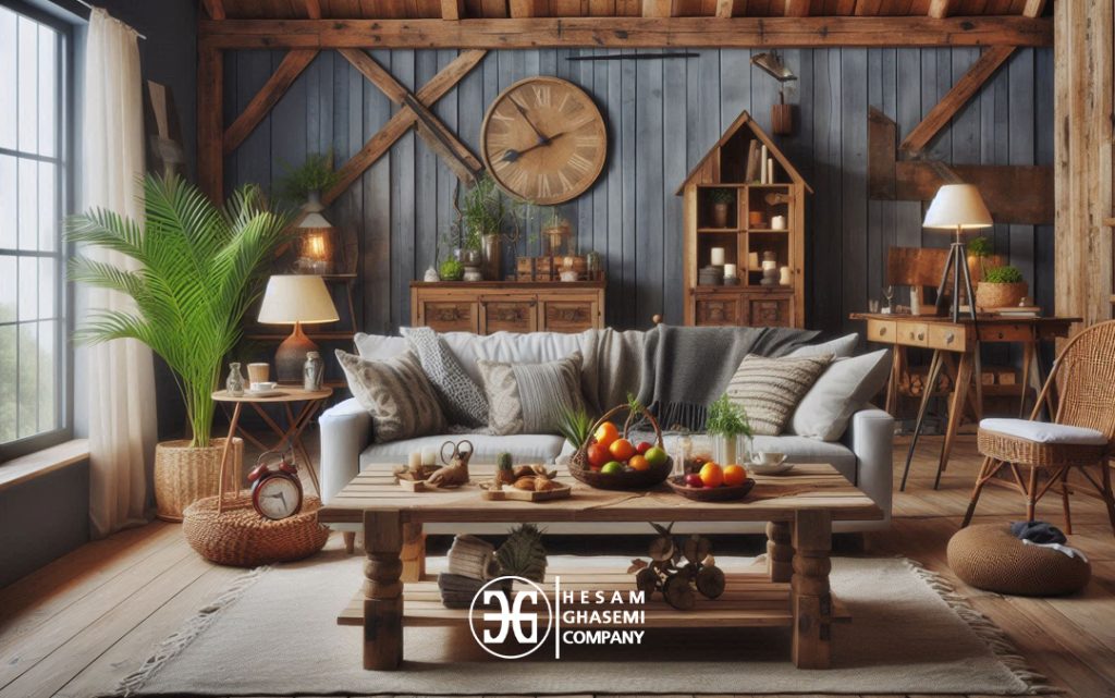 طراحی داخلی ویلا روستیک