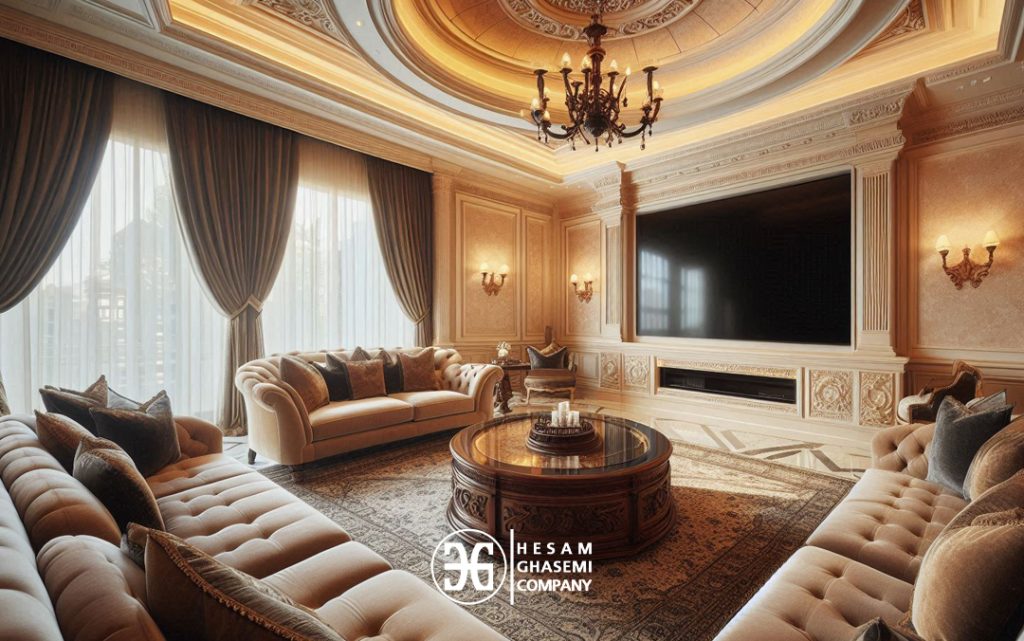 معماری اروپایی در دکوراسیون داخلی ویلای کلاسیک